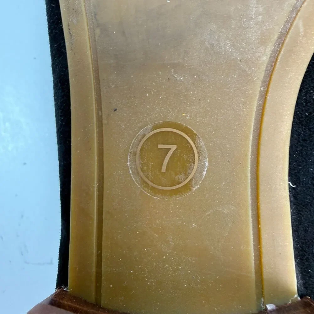 Tory Burch Leigh 15MM Black Shoe Elastic Loafer Silk Women's Size 7 M